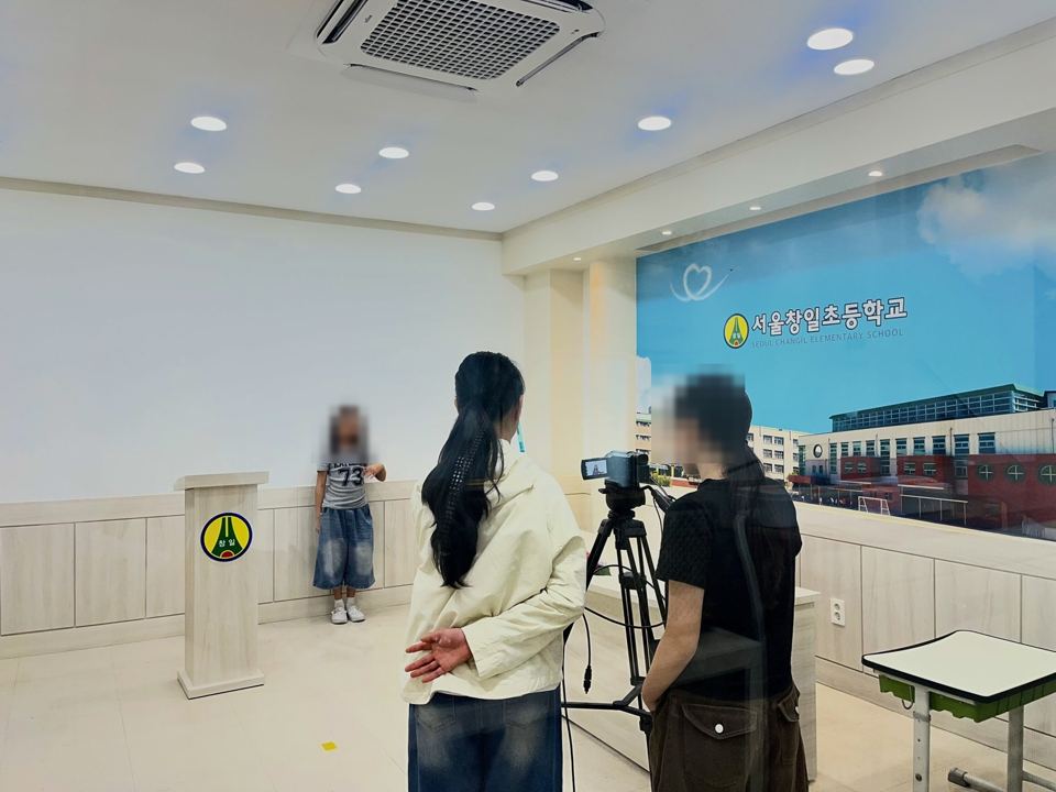 방송반 촬영 장면